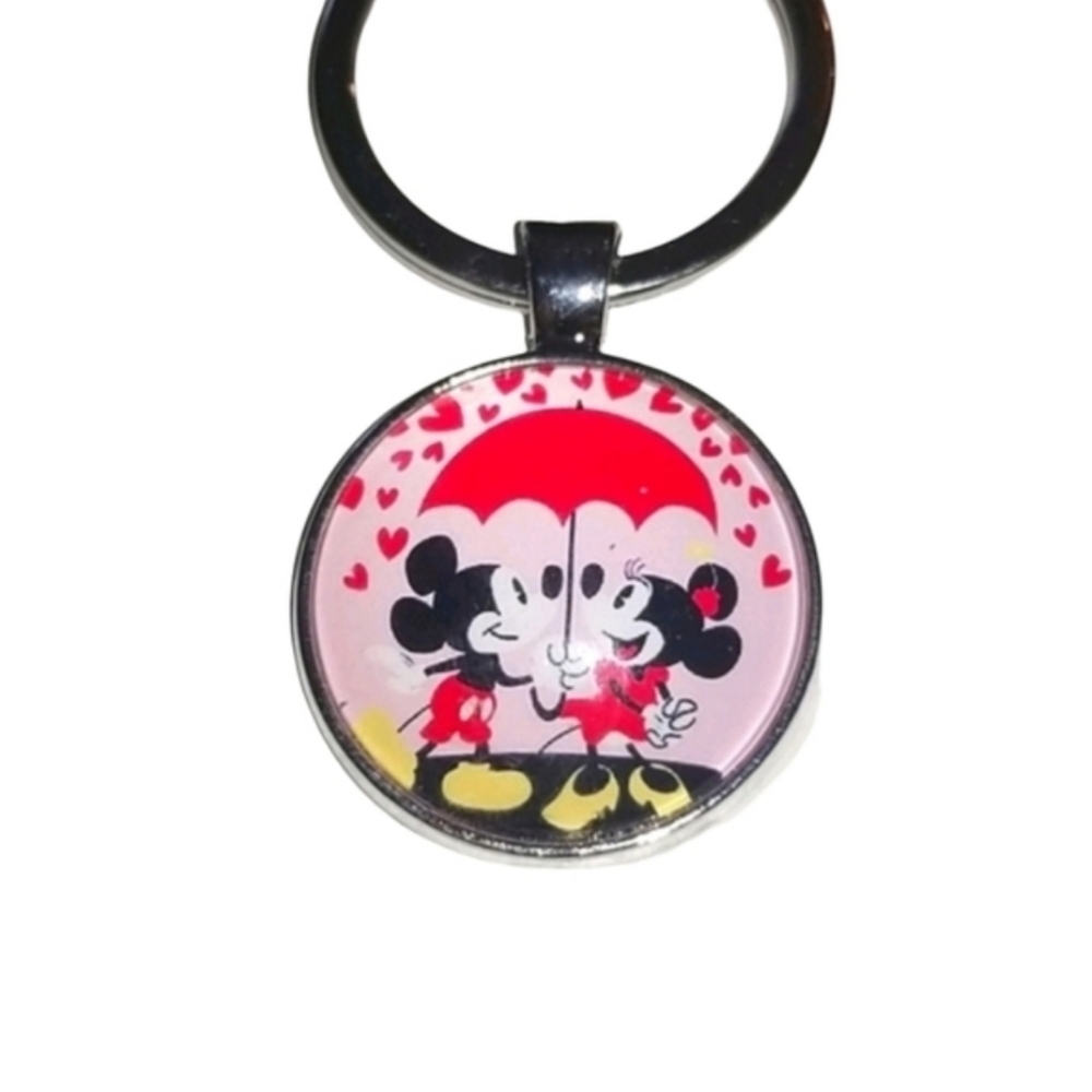 Handcrafted Mickey & Minnie Keychain - Picture 2 of 5
